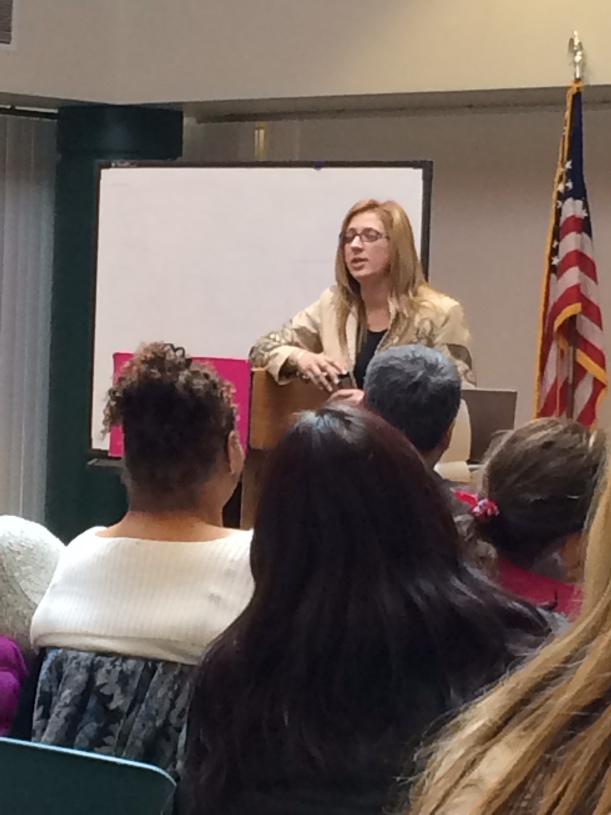 Kim Checkeye of Truth for Women (center) at the March Clinical Café at the Donley TEC facility on KidsPeace’s Orchard Hills Campus.