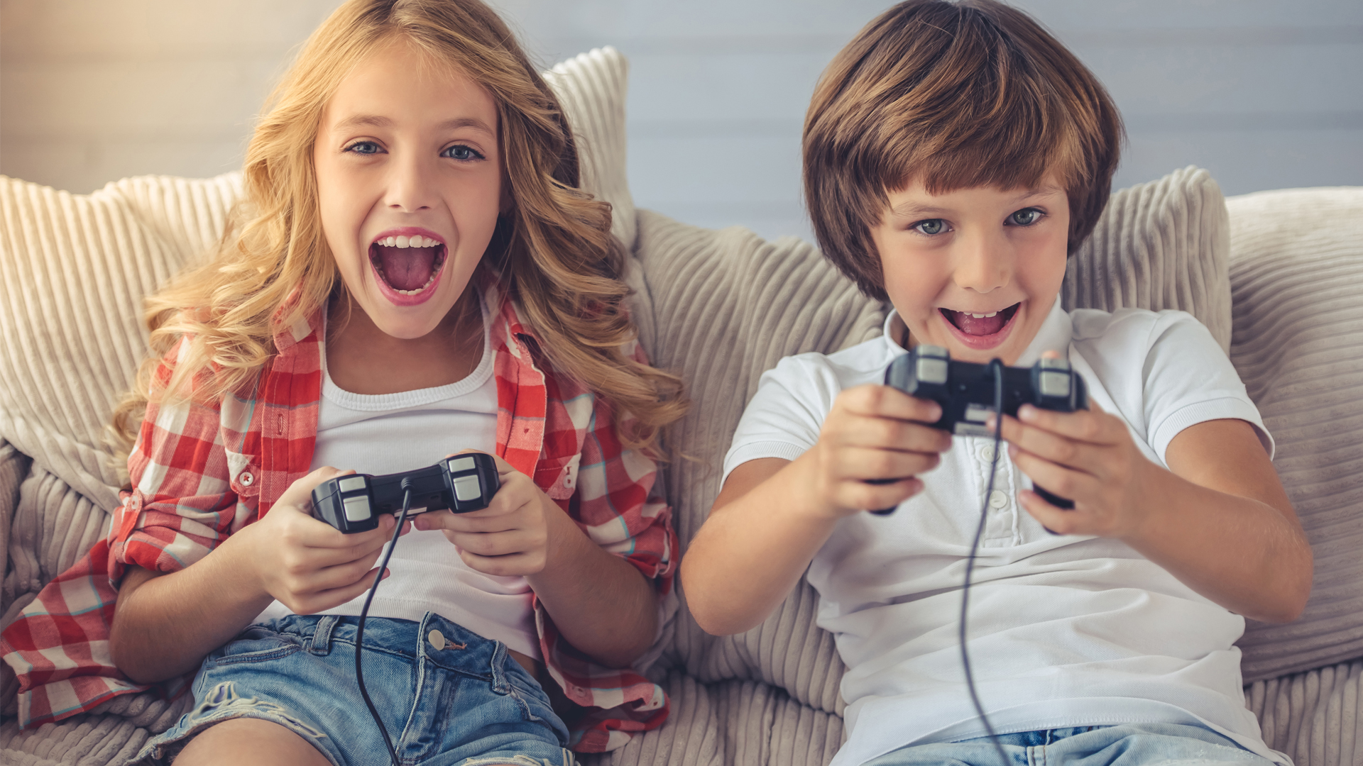 child playing video games